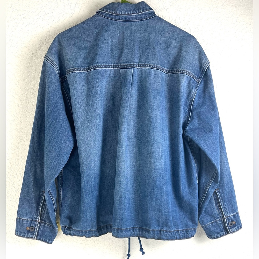 Madewell Drawstring Shirt Jean Jacket - Picture 4 of 12